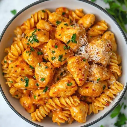 Garlic Butter Chicken Pasta with Creamy Parmesan Sauce