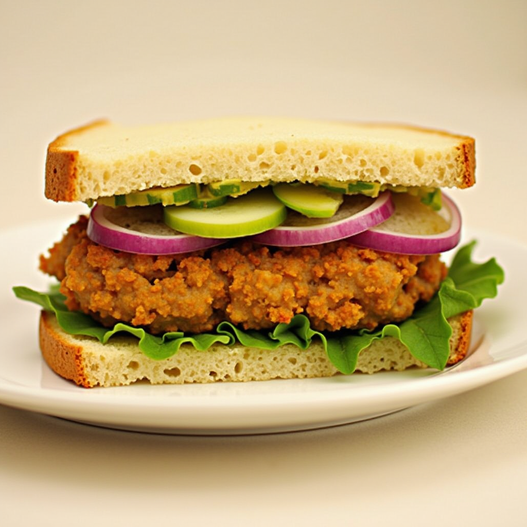 healthy quick lunch ideas sandwich with lettuce, onions, cucumbers, and fresh bread