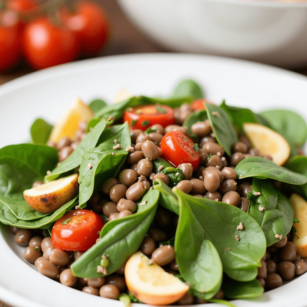 healthy lunch ideas with cherry tomatoes and lemon