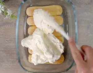 Finished Tiramisu Heaven recipe topped with grated coconut and orange zest.