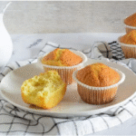 cream muffins recipe final result: soft golden muffins on cooling rack