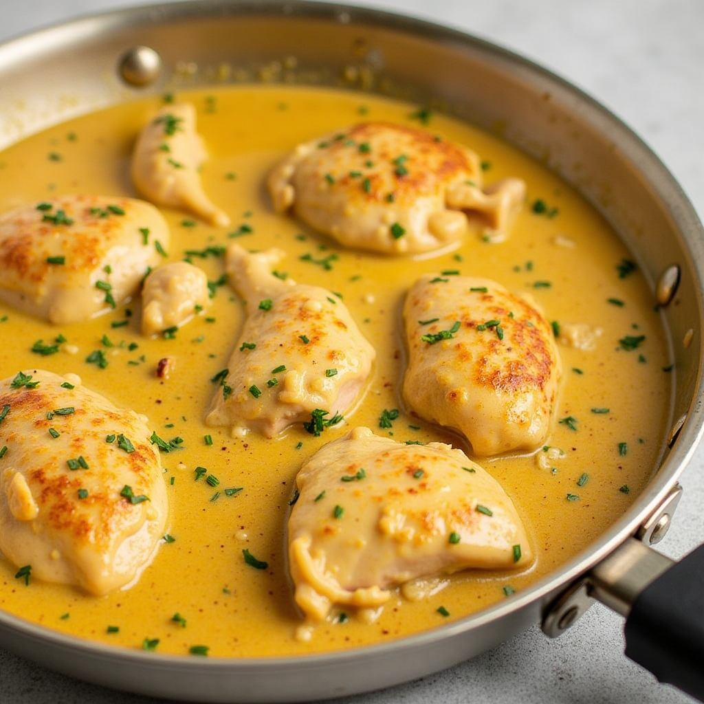Finished Creamy Chicken Skillet Recipe
