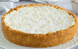 Preparing the biscuit base for Angel’s Tart