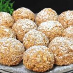 baked oatmeal with nuts and fruit served as healthy breakfast bars