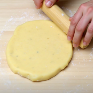 Shaping crispy baked potato sticks before baking