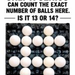 How Many Balls Are in the Picture visual puzzle showing white balls arranged in five rows