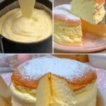 Cloud Cake Recipe slice with fluffy airy interior