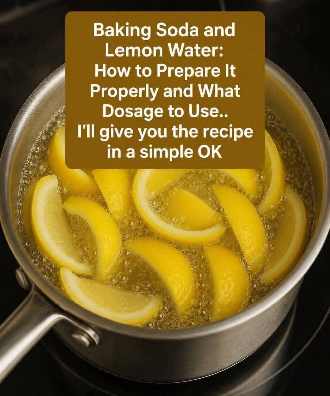 baking soda and lemon water drink with fresh lemon slices