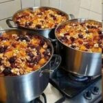 homemade fruit dessert recipe with fresh fruits and nuts