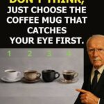 Coffee mug personality test showing four different mugs numbered 1 to 4.