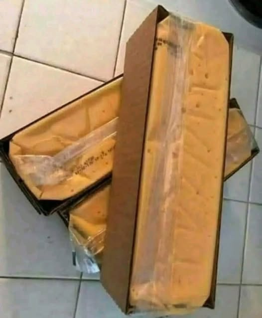 Blocks of cheese packaged and stored properly to maintain freshness
