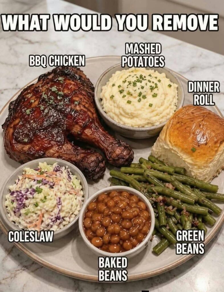 BBQ chicken dinner with classic sides