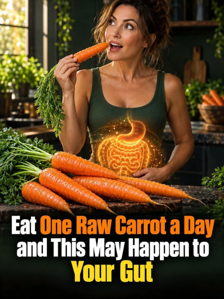 Woman eating a fresh carrot illustrating the Benefits of Eating Raw Carrots as part of a balanced diet