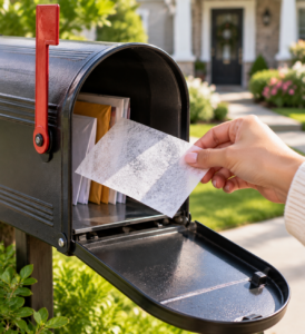 placing dryer sheets in mailbox for a household tip