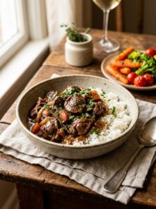 Are Chicken Gizzards Healthy – tender chicken gizzards served with rice and vegetables