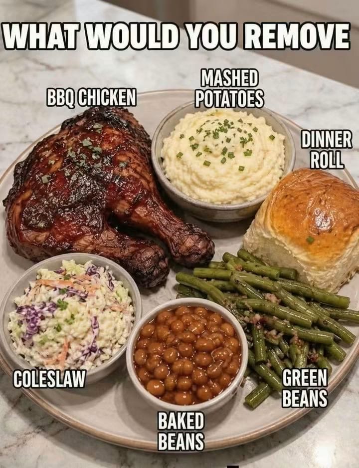 BBQ chicken dinner with classic sides