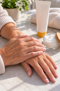 Daily skincare and sun protection for Age Spots on Hands