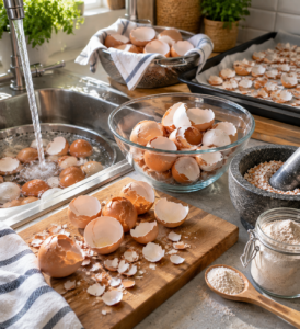 preparing eggshells for eggshell powder benefits