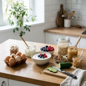 High Protein Snacks being prepared at home