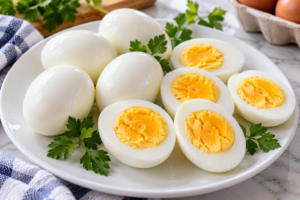 Perfect easy-peel hard-boiled eggs with smooth whites and golden yolks