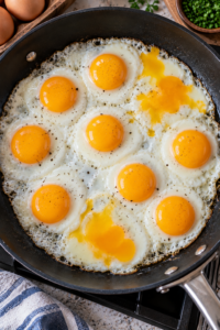 Counting intact yolks in the How Many Eggs Are in This Pan puzzle