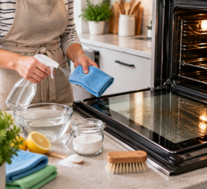 Preparing to clean oven glass door between glass layers