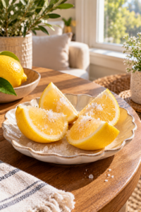 lemon and salt room trick for a fresh citrus scent