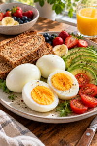 Benefits of eating hard-boiled eggs in a balanced breakfast