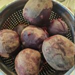 Fresh beetroot showing its natural color and texture
