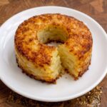 Oven Baked 3-Ingredients Potato Ring with golden Parmesan crust