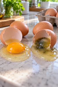 how to tell if an egg is spoiled by smell appearance and texture