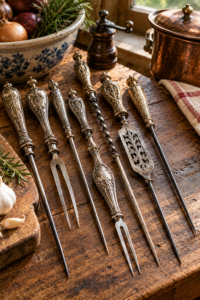 vintage kitchen tools for removing nut meat from shells
