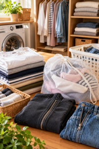 preventing holes in clothes with careful laundry and clothing care